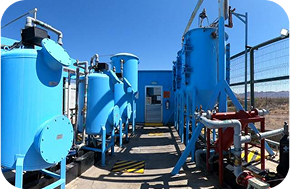 Planta de tratamiento de agua en operación